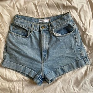 American Apparel Hugh Waist Cuffed Size 29 Jean Shorts